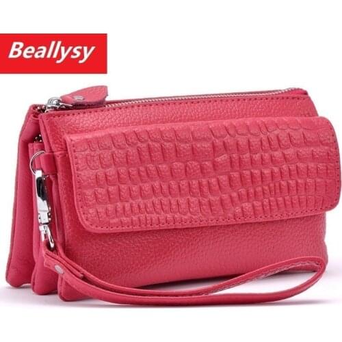 New Genuine Leather Women Crossbody Bag Alligator Coin Purse Shoulder Evening Bag Lady Handbag Day Clutch Card Wallet Minaudiere