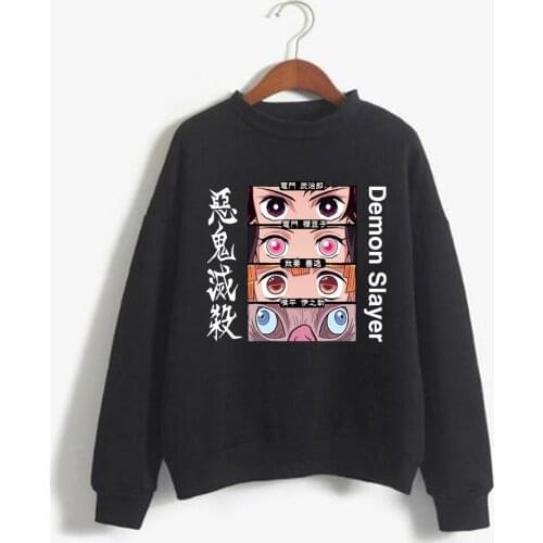Friend Kamado Nezuko Kamado Tanjirou Hashibira Inosuke Agatsuma Zenitsu Hot Anime Eye Print Loog Sleeve Hoodie Sweatshirt Clothe