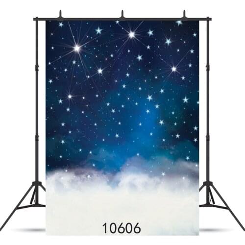 Vinyl Photography Background Night Glitter Star Clouds For Wedding Child Baby Shower New Born Backdrop Photocall Photo Studio