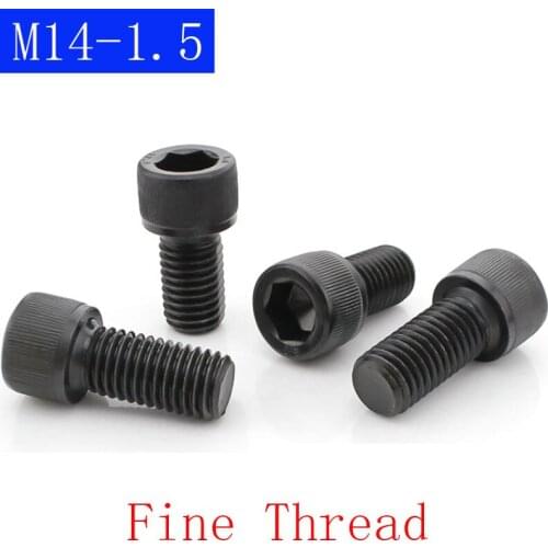 M14 - 1.5 ( 14mm ) FINE Thread Socket Head Caps Screws 12.9 Alloy Steel Black Oxide DIN 912 ISO 4762
