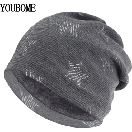 YOUBOME Fashion Knitted Hat Women Skullies Beanies Winter Hats For Men Mask Brand Gorros Bonnet Warm Baggy Winter Beanie Hat Cap