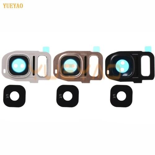 YUEYAO Back Rear Camera Frame Holder Glass Lens Cover Replacement For Samsung Galaxy S7 G930F G930A S7 Edge G935A G935F