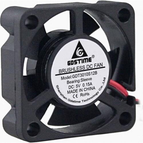 20pcs Gdstime DC 5V 2Pin 3010S 30x30x10mm Small 3cm Mini Brushless Cooler Fan