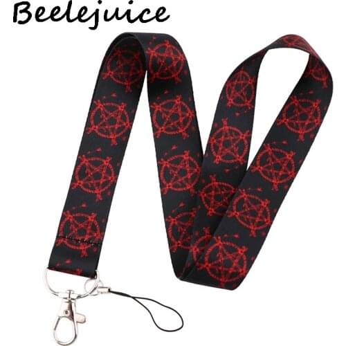 24pcs Supernatural SPN Neck Keychain Necklace Webbings Ribbons Anime Neck Strap Lanyard ID badge Holder Keychain Lanyards Gift