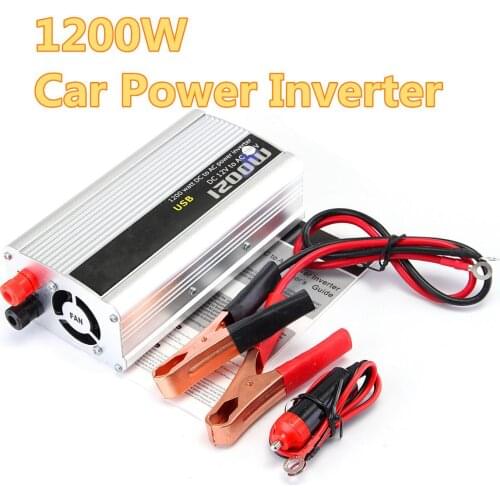 5pcs voltage transformer 1200W USB Charger Adapter modified sine wave Converter DC 24V to AC 110V Auto Car power Inverter