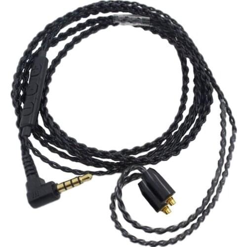 MMCX Audio Cable for SE215 535 846 W40 Headphones with Mic Volume Control