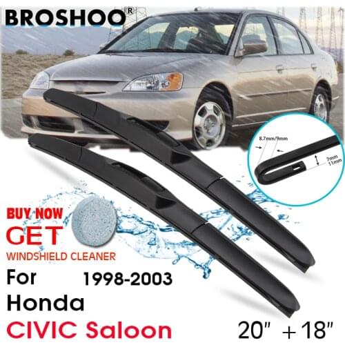 Car Wiper Blade Front Window Windscreen Windshield Wipers Blades Auto Accessories For Honda CIVIC Saloon 20"+18" 1998-2003