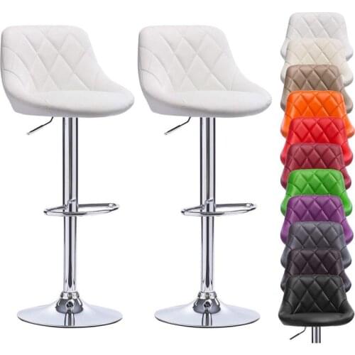 2pcs Bar Chair Modern European Americal Bar Stool Lifting Rotating High Pedal Dining Chair Leisure Coffee Chairs HWC