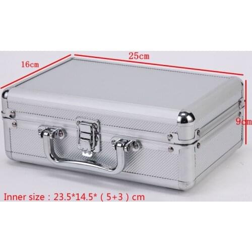 Aluminum Tool case suitcase File box Impact resistant safety case toolbox equipment instrument case with foam 250x167x83mm