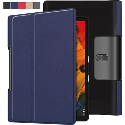 For Lenovo YT X705F Case Magnetic PU Leather Stand Tablet Shell Funda For Lenovo Yoga Smart Tab 10.1 Case YT-X705F