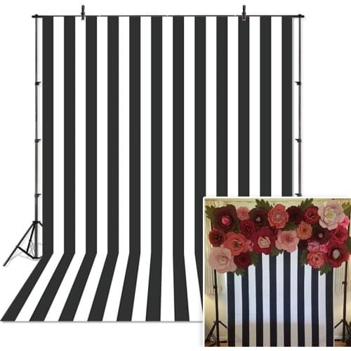 Black and White Stripes Photography Background Dark Blue Blurry Black White Art Stripes Photographic Backdrop Portraits Shoot