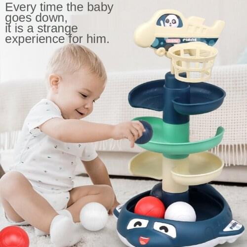 Baby Toys Rolling Balls Educational Toys for Chidren Pile Rattles Tower Puzzles Spin Track Montessori Newborn Kids Toys Gifts