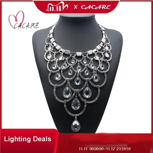 Long Pendent Large Necklace Maxi Women CHEAP Fashion Jewelery Collares Statement F1004 with Rhinestones bohemian