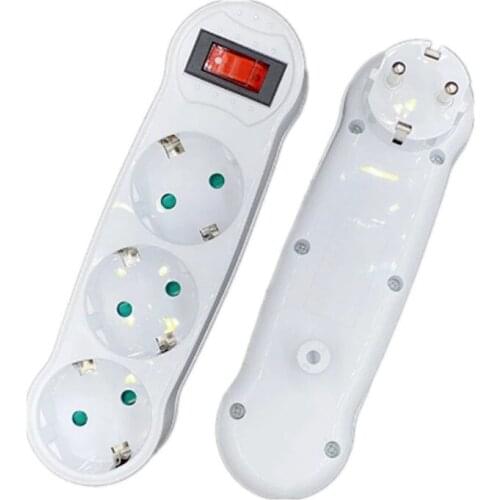 16A European Type Conversion Plug 1 TO 3 Way EU Standard Power Adapter Socket EU standard