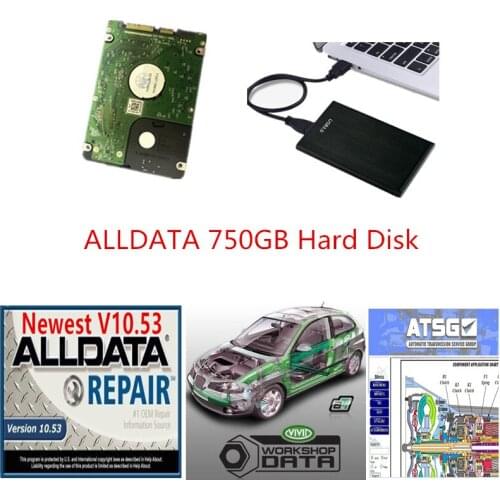 2020 hot Auto repair software alldata software 10.53 vivid workshop atsg 2017 Car diagnostic tool with 750gb HDD