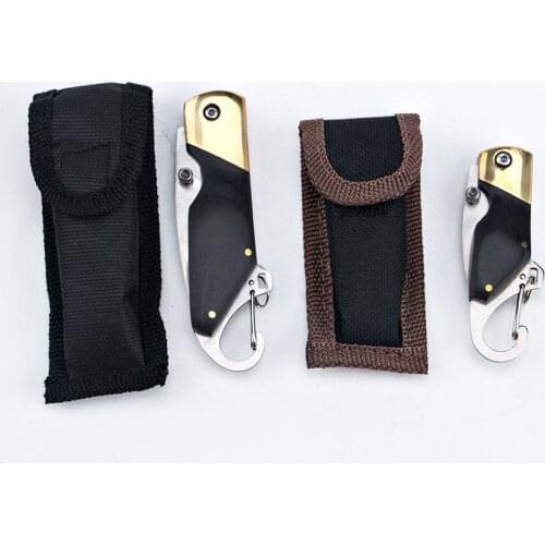 Pocket Hunting Fold Carabiner Knife Clip Buckle Quickdraw Sharp Hiking Camping Survive Blade Knife Tools