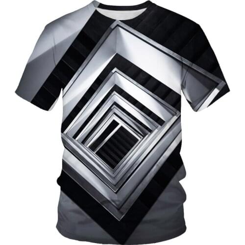 20213D Printing Fashion Mens and Womens T-shirt Graphic Painting Color Trend Soft Material Casual Mens Loose O-neck T-shirt