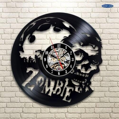 Zombie Art Vinyl Record Clock Wall Decor Home Design duvar saati
