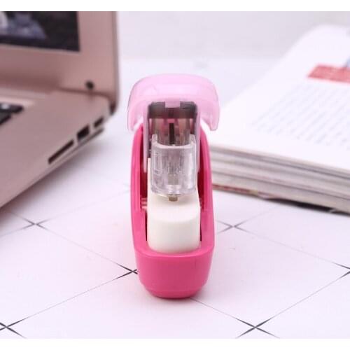 No Staples Nail Free Stapler Mini Paper Book Binding Stapling Machine Staplers C90C