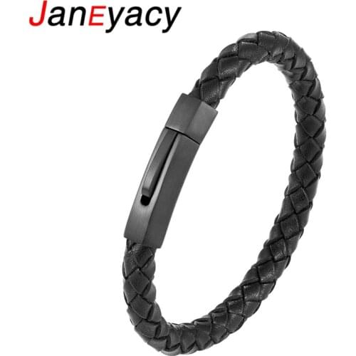 New European Fashion Retro Stainless Steel Bracelet Men Leather Bracelet Simple Buckle Ladies Bracelet Christmas Gift Pulseira