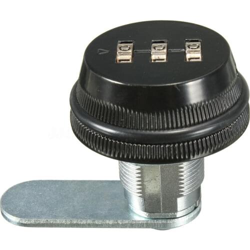 1pc Alloy Code Combination Cam Lock Keyless Post Mail Box Cabinet RV 3 Dial 3-Digit For Caravans, Motor Homes