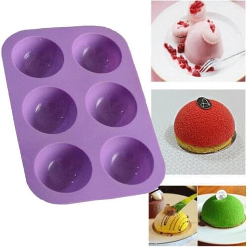 Half Ball Sphere Silicone Cake Mold Muffin Chocolate Cookie Baking Mould Decor