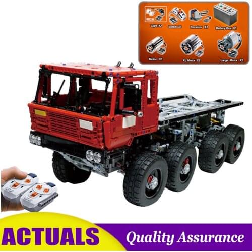 RC Tatra 813 Tow Truck MOC high-tech Lepinbrik 23012 Building Blocks with Electric Motor Battery Power Lepinblock Model Bricks