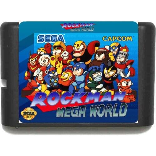 Rockman Mega World 16 bit SEGA MD Game Card For Sega Mega Drive For Genesis