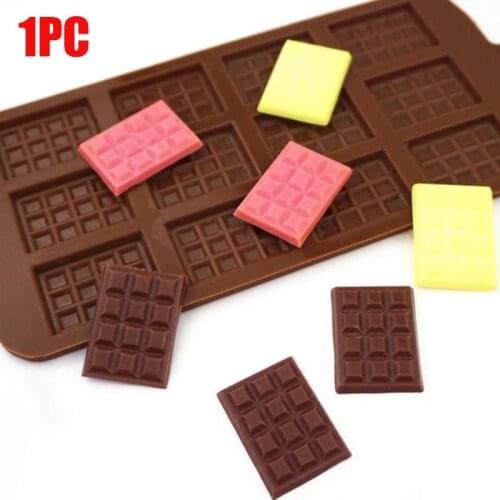 1pc Silicone Mini Chocolate Block Bar Mould Mold Ice Tray Cake Decorating Baking Cake Jelly Candy Tool DIY Molds Kitchen Tool