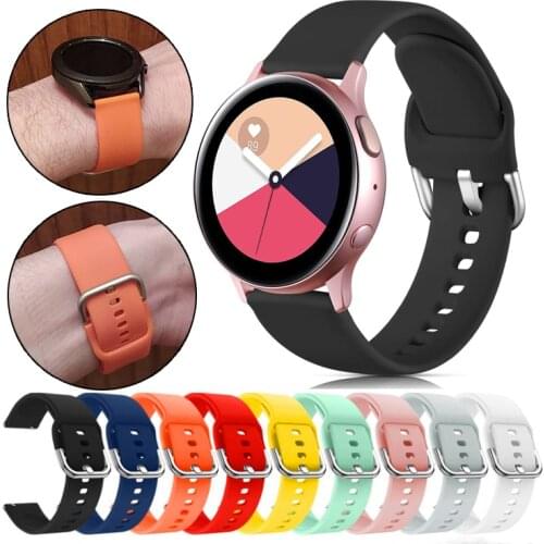 20mm 22mm Silicone Strap Band for Samsung Galaxy Watch3 gear s3 42mm 46mm Active 2 40mm 41 45mm for Huami xiaomi Amazfit GTR BIP