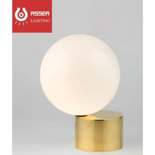 Nordic table lamp ins glass simple modern creative living room decorative marble bedroom bedside lamp