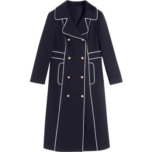 Windbreaker Women Jacket New 2021 Long Sleeve Coat Women Clothing Long Slim Spring And Autumn Coats Female Jackets Black OAIRED