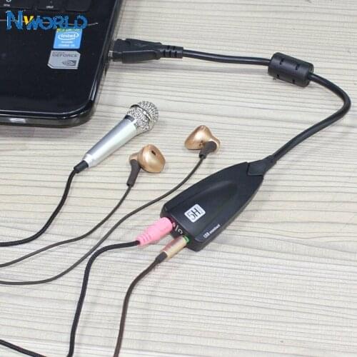 High Quality 5HV2 External USB Sound Card 7.1 Channel USB To 3D CH Virtual Channel Sound Track Audio Adapter Tarjeta De Sonido
