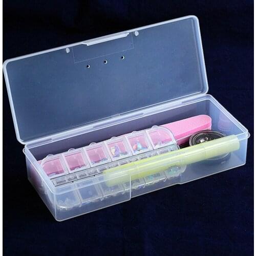 Nail Tools Storage Box Nails Rubbing Cuticle Nipper Dead Skin Pusher Plastic Storage Box Nail Accessories Ornament Storage Box