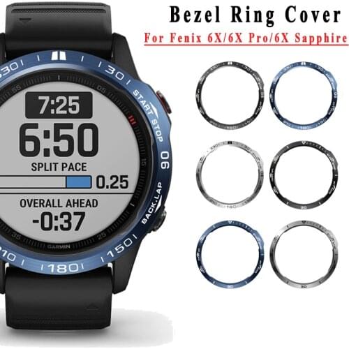 For Garmin Fenix 6X/6X Pro/6X Sapphire Anti Metal Bezel Ring Styling Cover Metal Protective Ring Smart Watch New Accessories