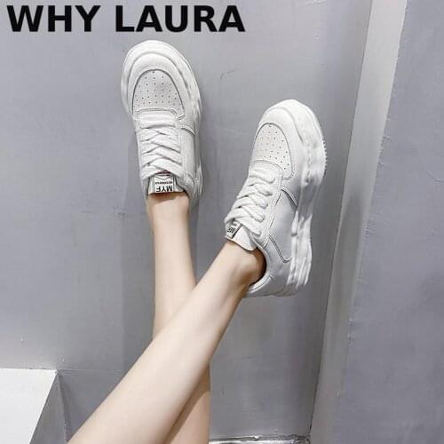 Spring 2021 in the heel white shoes women platform sneakers women casual and comfortable womens shoes