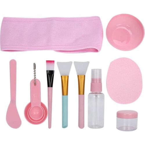 12pcs 3 Different Size Household Facial Mask DIY Tool Kit Spoon Bowl Brush Stick Spray Bottle Makeup Tool