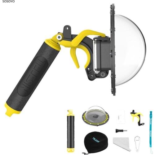 30M Dome Port Waterproof Diving Cover Housing Case 6'' Diving Mask Floating Handle Trigger For GoPro Hero 8 Camera Accessories