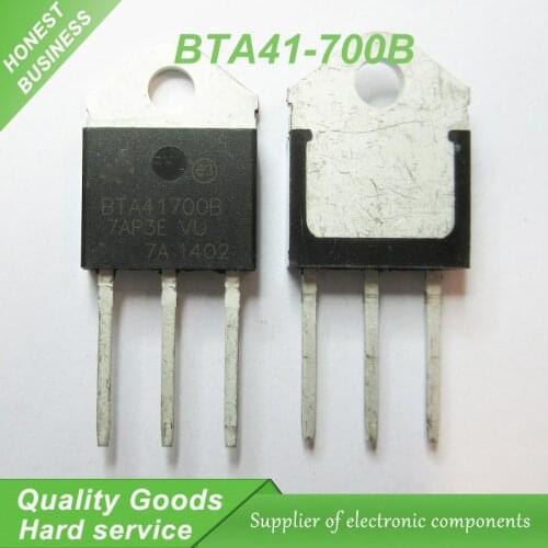 5pcs free shipping BTA41-700B BTA41700B BTA41-700 BTA41 TO-3P Triacs 40 Amp 700 Volt new original