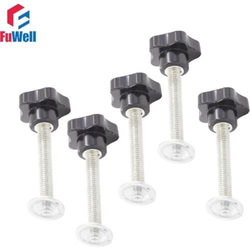 5pcs M10 Thread Star Clamping Knob 40mm Head Dia. 30/40/50/60/70mm Thread Length Replacement Screw on Type Clamping Grips Knob