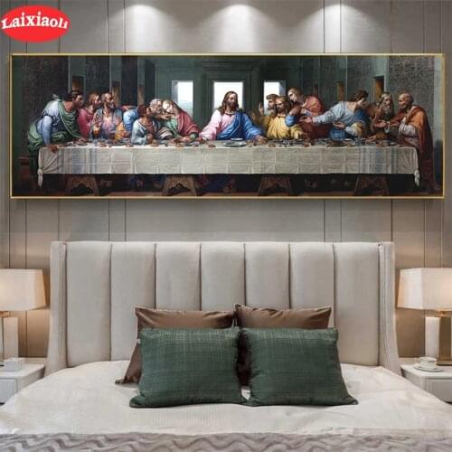 5D round Diamond Hot Selling Home Art, Last Supper Jesus Religion Diamond Painting Full Square Mosaic Cross Stitch Handmade Gift