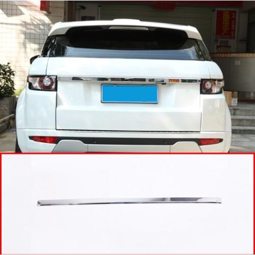 Car Interior ABS Bright Silver Rear Trunk Lid Cover Trim Accessories For Land Rover Range Rover Evoque 2012-2016