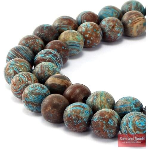 Natural Stone Dull Polish Matte Blue Crazy Lace Beads For Jewelry Making 4 6 8 10 12mm 15"Diy Bracelet Necklace MBCLB21