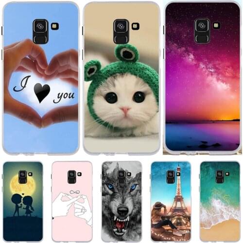 FOR Samsung Galaxy A8 2018 A530F Case Silicone Thin Cover For Case Samsung A8 2018 Cute Animal Bag For Samsung A8 Phone Cases