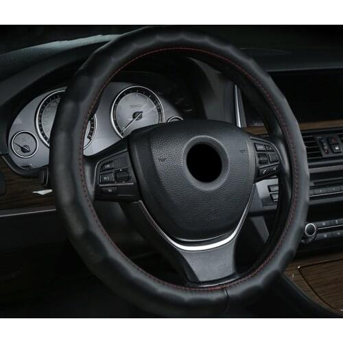 Steering Wheel Cover Genuine Leather Car Handle Cover Luxurious Steering Wheel Covers Car Accessories Diameter for 36/38/39 cm