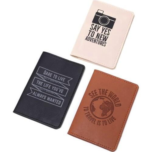 Earth See The World Travel Passport Cover Case Card Women Men Travel Credit Card Holder Travel ID Document Passport Holder CH09B