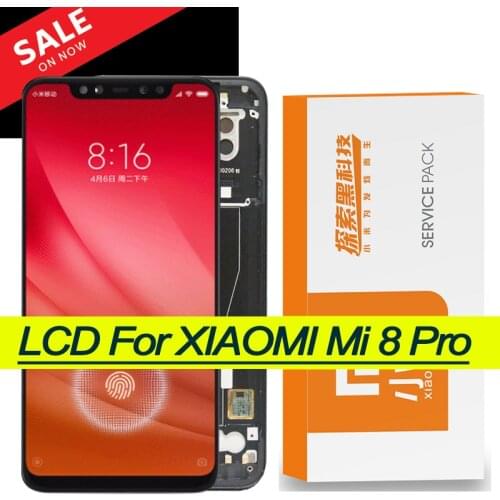 6.21'' Display with frame for Xiaomi Mi 8 Pro mi8 pro Global LCD Touch Screen Digitizer Assembly Replacement Parts