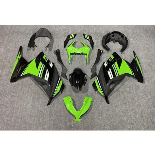 For Kawasaki Ninja 300 EX300 Motorcycle Fairing Kit 2013 2014 2015 2016 2017 ABS Customized Full Car Fairing black and green