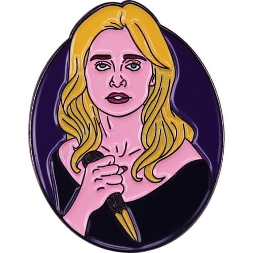 Buffy Vampires Gonna Buffys Sarah Michelle Enamel Brooch Pins Badge Lapel Pin Brooches Jeans Jacket Fashion Jewelry Accessories