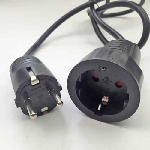 250V 16A European/German Standard Socket And Plug Power Line 3*1.5 MM With Cable Extension Cord
